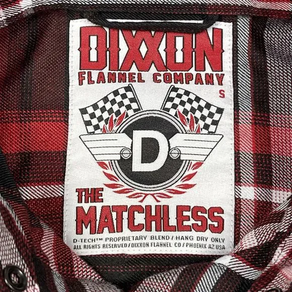Dixxon Flannel Shirt Womens Small Red Black The Matchless Pearl Snap Western - Picture 4 of 12